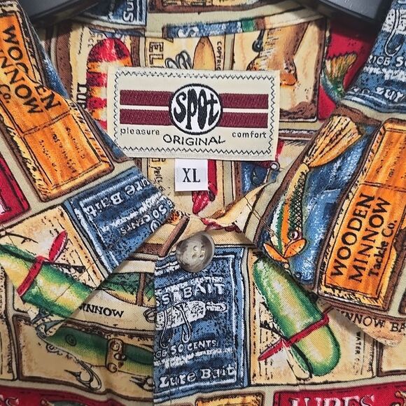 SPOT fishing Print Vintage Shirt Xl - Picture 2 of 8